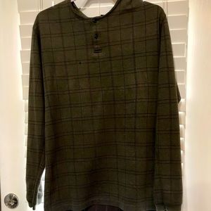 Men’s Pale Navy Green Long Sleeve shirt